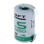 Pila SAFT LS14250 con lengüetas 3,6V 1200mAh Litio 1/2 AA para industria, seguridad y automatismos