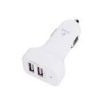 Cargador coche Blanco 2,4A 2 USB