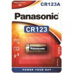 Panasonic CR123A Litio 3V para alarmas, cámaras y cerrajería