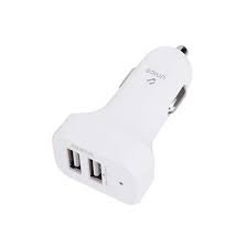 Cargador coche Blanco 2,4A 2 USB